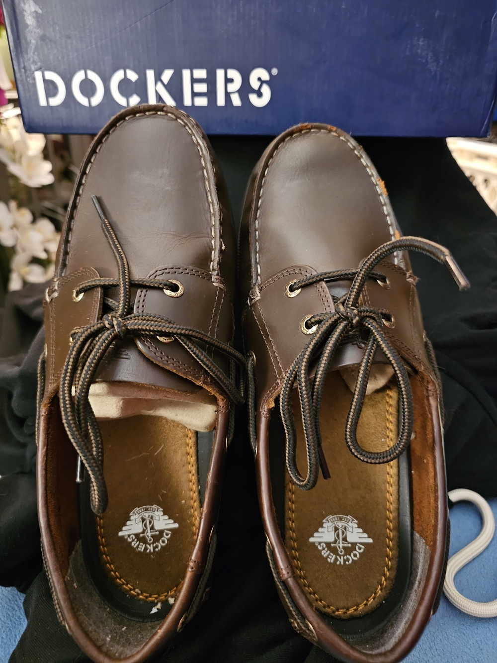 Dockers Vargas Dark Brown Leather Men’s Boat Shoes - Picture 4 of 8